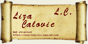 Liza Ćalović vizit kartica